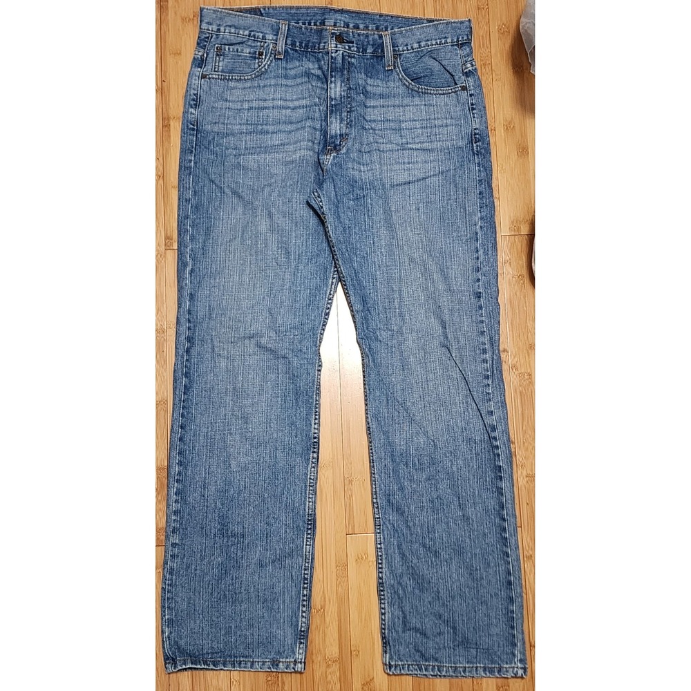 Levi's 569 Jeans Mens 36x34 Blue Medium Wash Denim Relaxed Fit Straight Leg Work